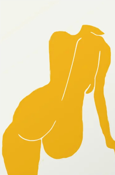 Little Dean, Nude in Yellow, Print