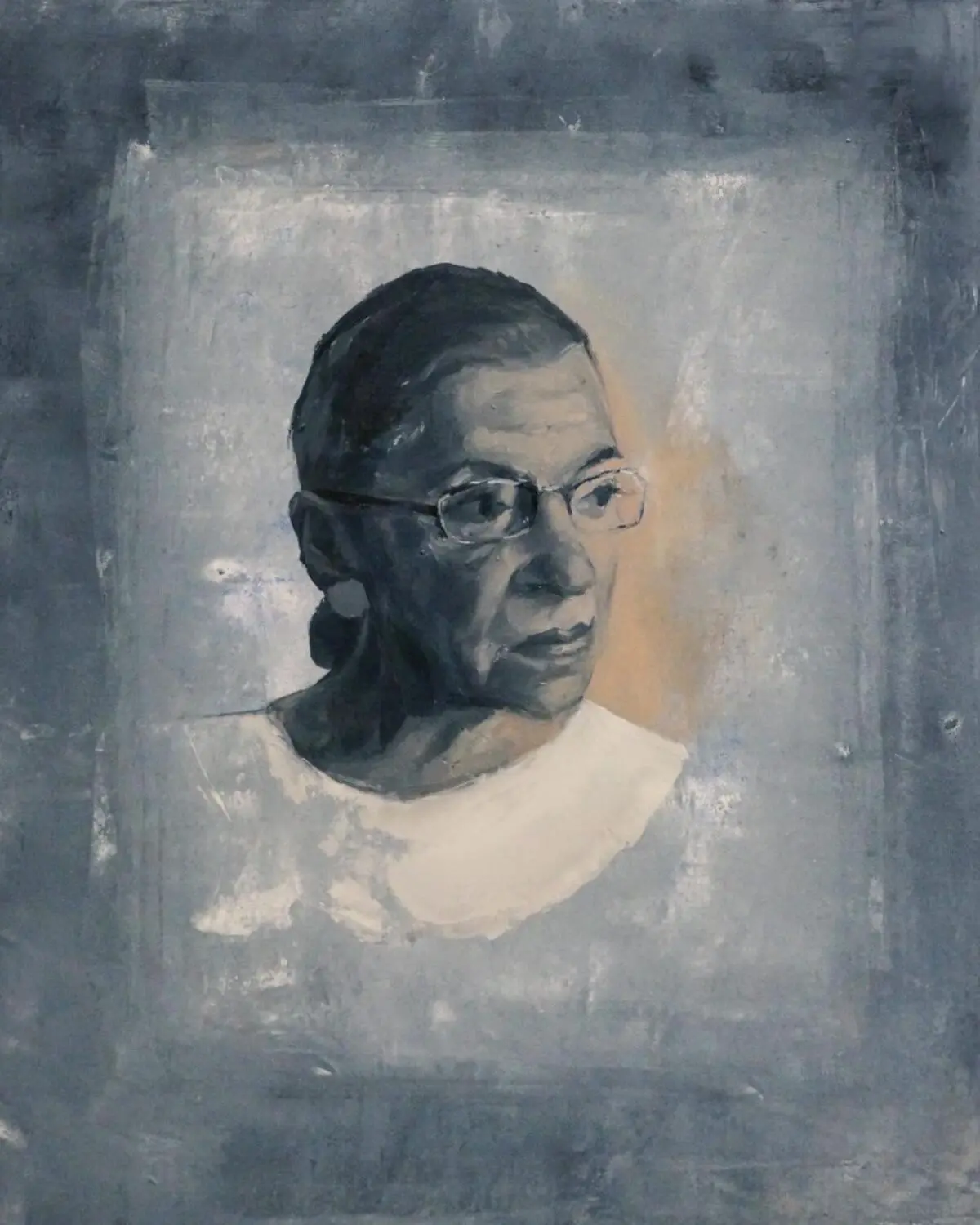 Stephen Godlieb, 'Notorious RGB,' 8 x 10 inches, Oil on canvas, 2020