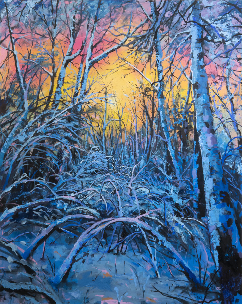 Adam O'Day, Snowy Ames Nowell, Oil on canvas, 60 x 48 inches