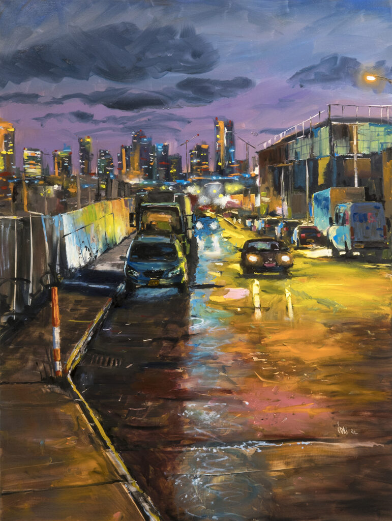 Adam O'Day, Rust Road, Oil on canvas, 40 x 30 inches, 2022