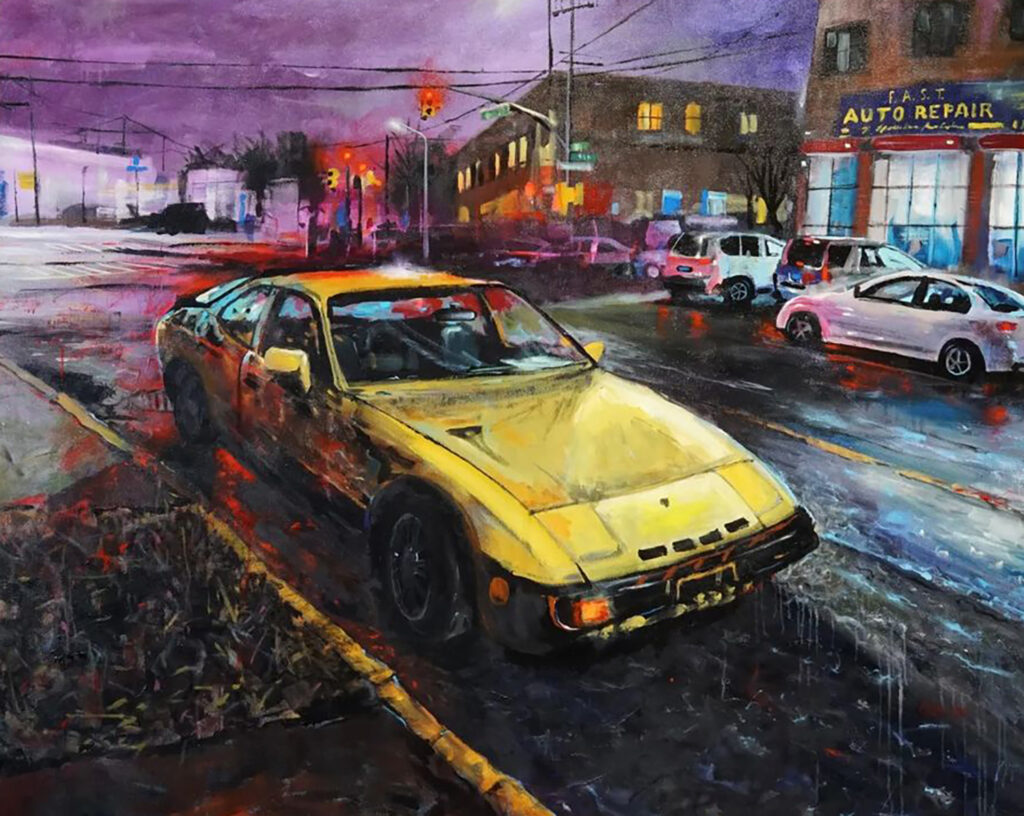 Adam O'Day, Turbo 924, Oil on canvas, 48 x 60 inches, 2022