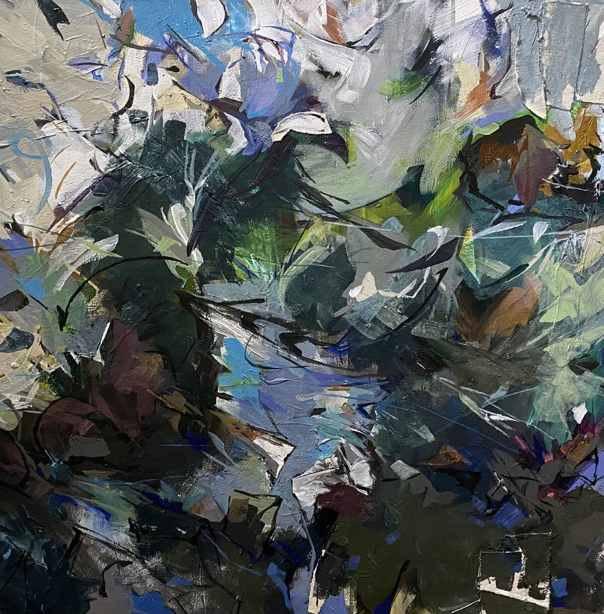 Jeff Fitzgerald, Ocean, Sunlight, and Granite, 30 x 30 inches