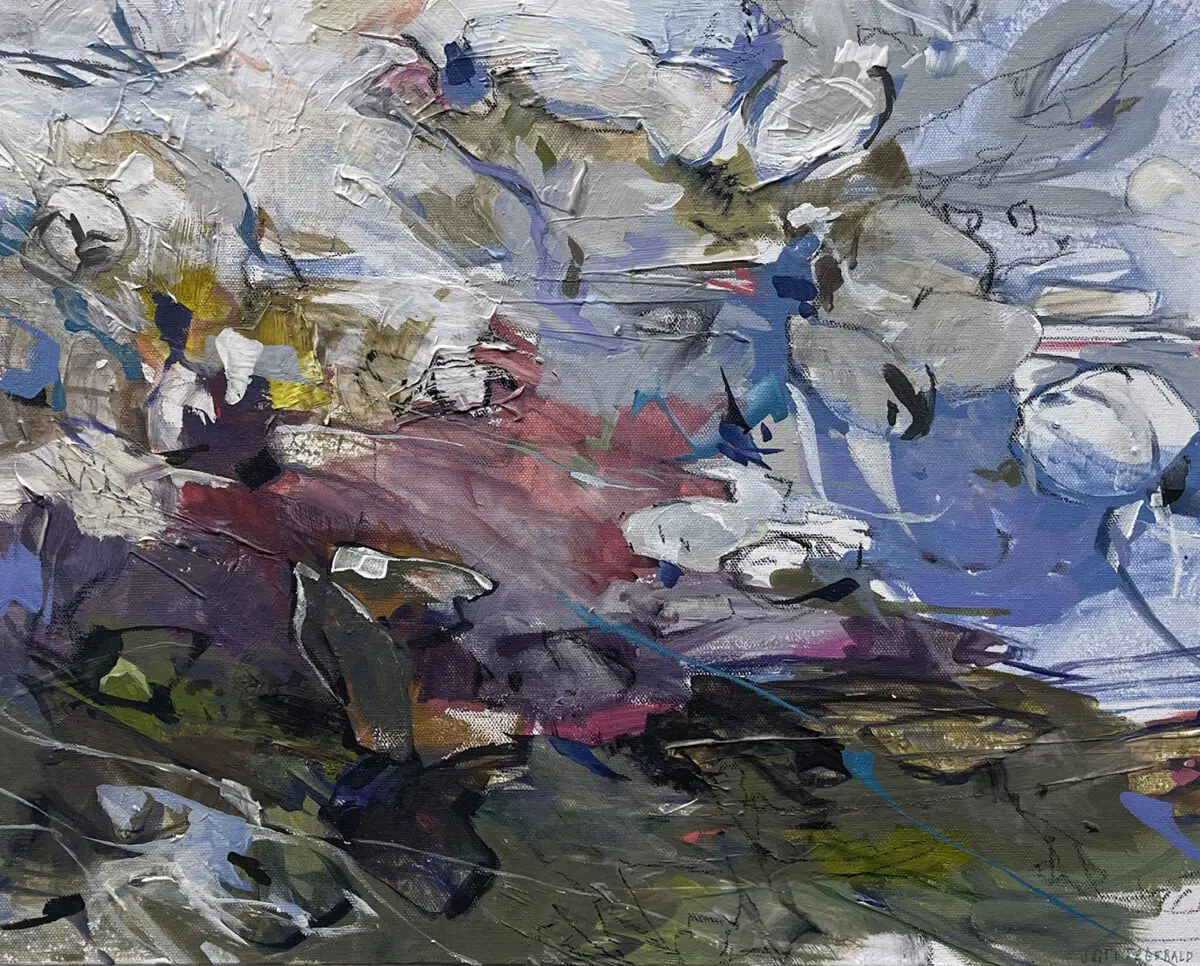 Jeff Fitzgerald, Shallow Brook, Acrylic on linen, 20 x 16 inches