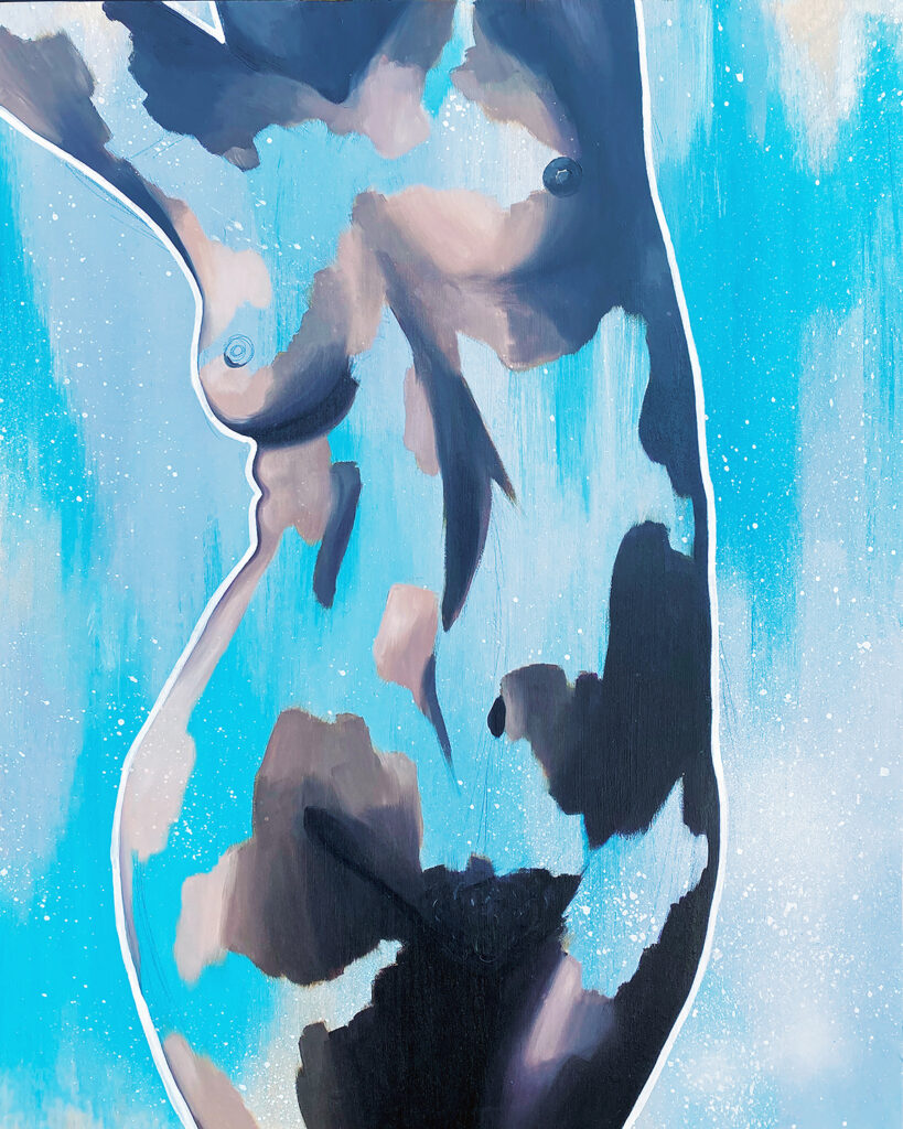 Laura Harper Lake, Linger, Mixed media on wood, 16 x 20 inches, 2022, $900