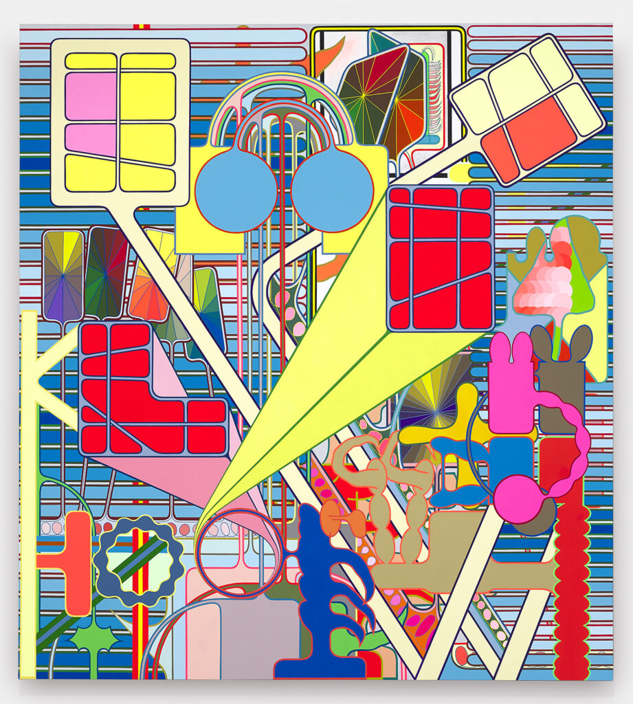 Eric Shaw, Extrusions, Acrylic on canvas, 84 x 76 inches, 2020