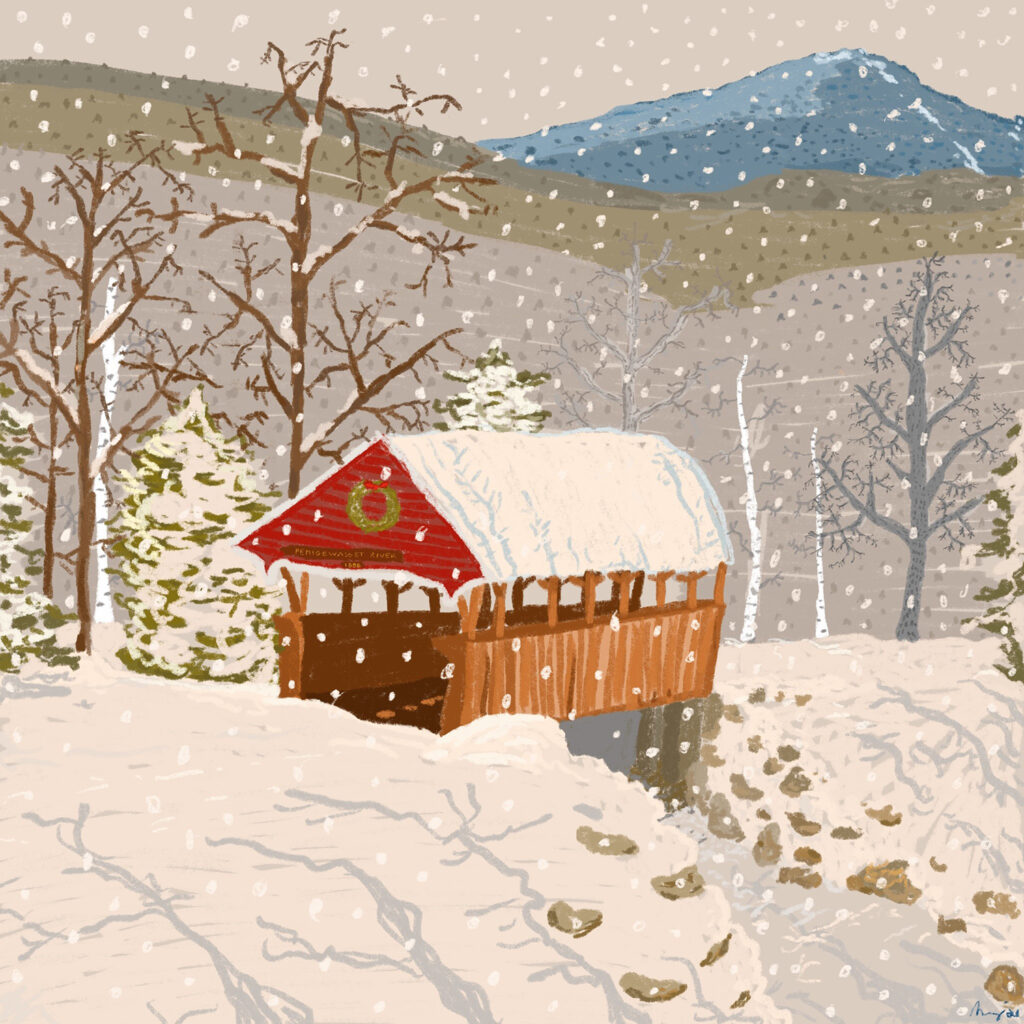 Nate Twombly, 'Snow Covered Bridge at Pemigewasset River,' Digital, 2022