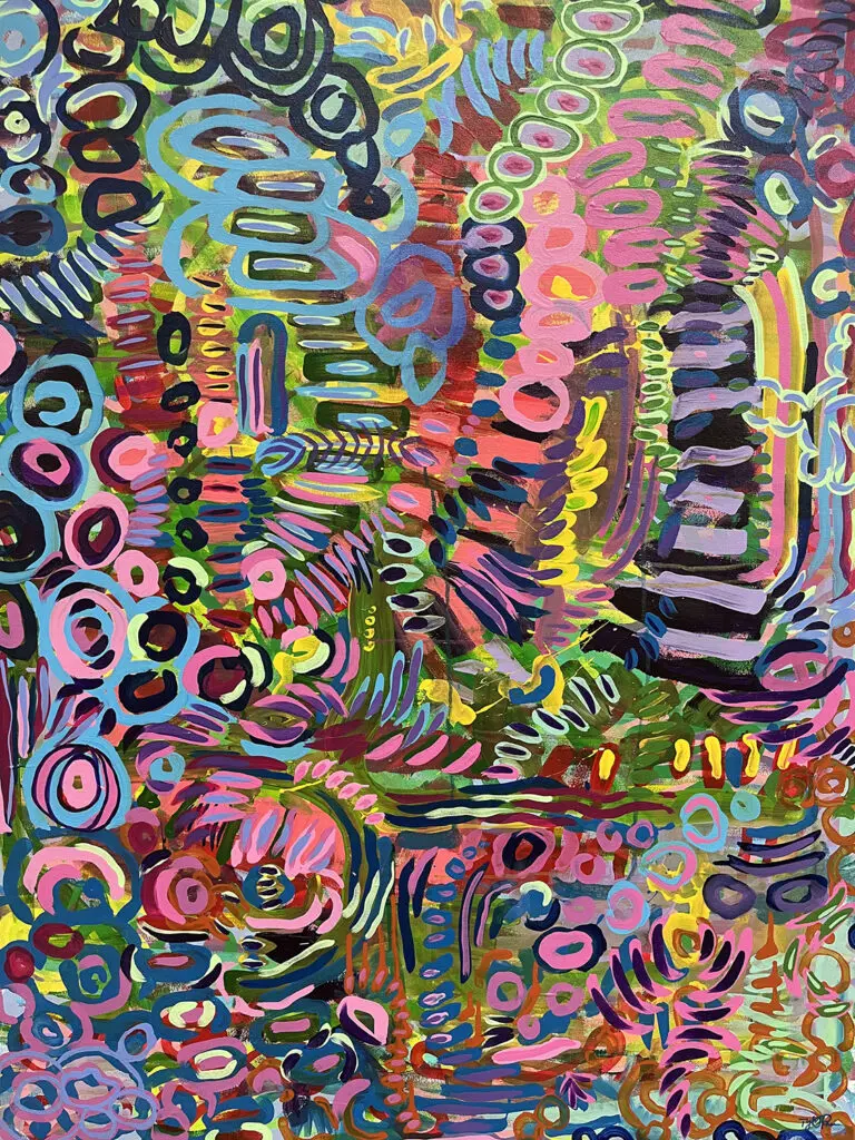 Tyler Pearce, Untitled 1, Acrylic on canvas, 2022, $1200