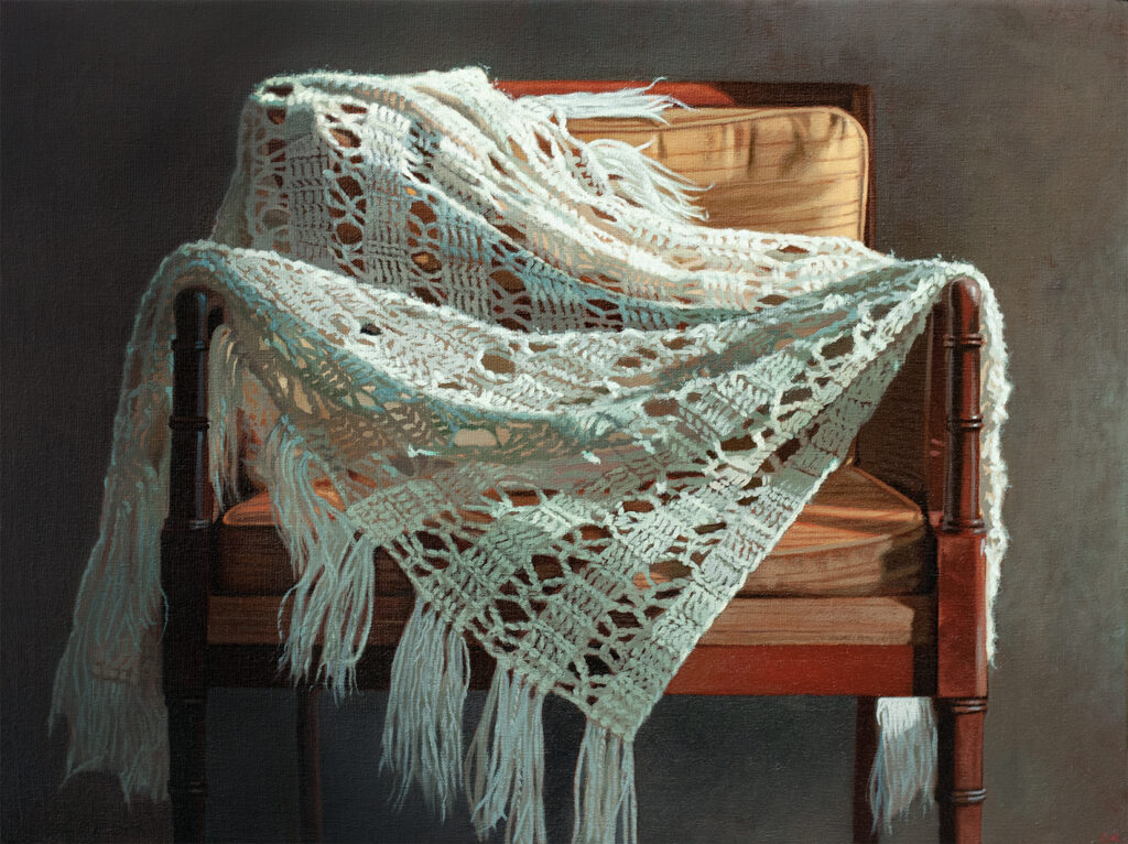 Cindy Rizza, Draped II, Oil on linen, 12 x 16 inches, 2022, NFS