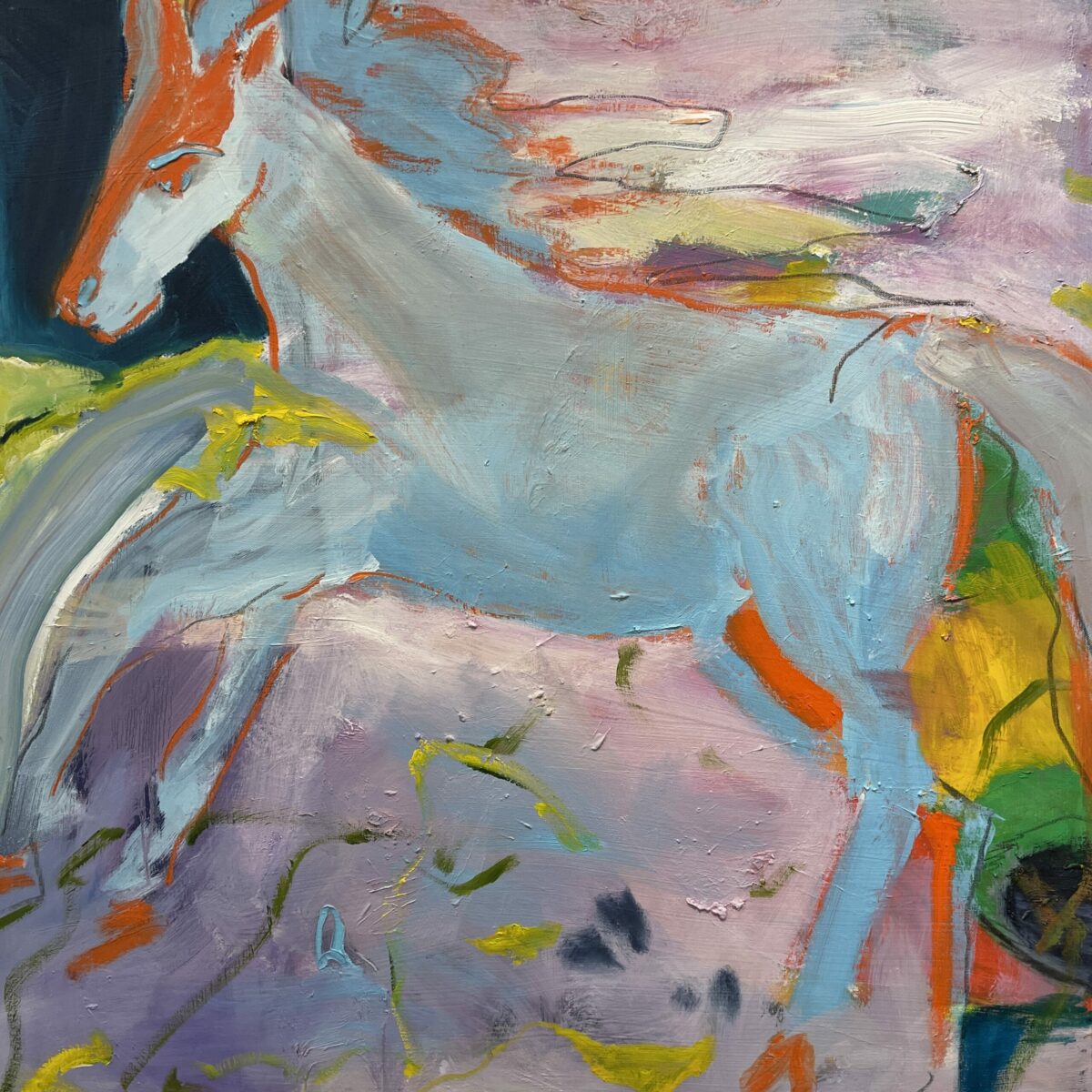 Alicia Sampson Ethridge, Epona I, Oil on canvas, 36 x 36 inches, 2022