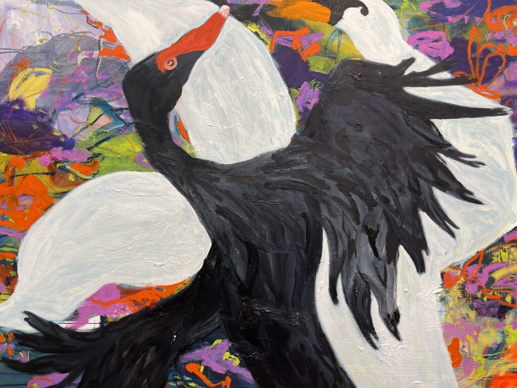 Alicia Sampson Ethridge, River Swans, Oil on canvas, 36 x 48 inches, 2022
