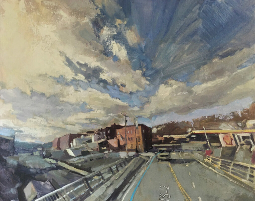 Sean Ware, 77 Theodore Roosevelt Hwy, Oil on canvas, 16 x 20 inches, 2020, $1,200